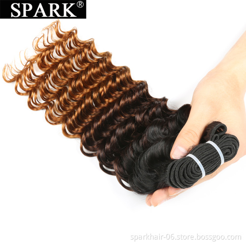 spark Brazilian Loose Deep Curly Wave Hair Virgin Unprocessed Human Hair Bundles Brazilian Deep Wave Hair Weave Extensions